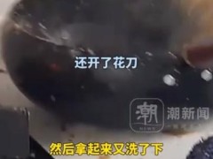 女生烧鱼时鱼两次从锅中蹦出 开膛破肚还开了花刀都没用！（图）